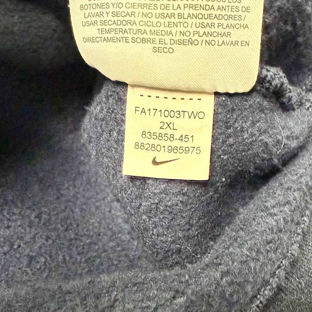 Nike Full Zip Hoodie Mens XXL Navy Blue Sportswear Fleece 835858-451